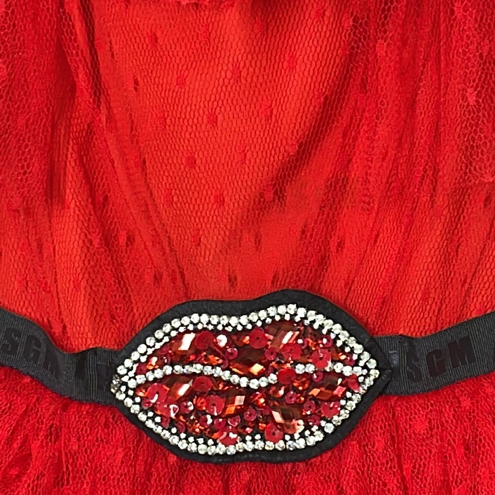 MSGM Layered Tulle Mini Dress Red Size 42/8 - Picture 6 of 15